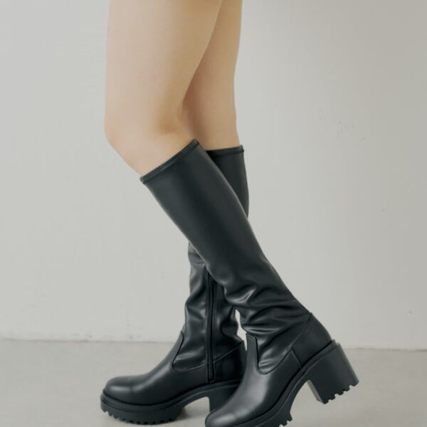 Chico 【REVIVAL】厚底粗跟彈力長靴