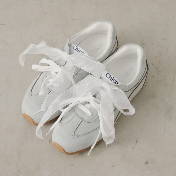 Chico 透紗蝴蝶結裝飾內增高波鞋