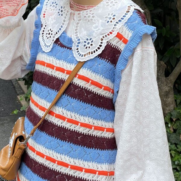 CIAOPANIC【HELLO.SANFRANCISCO】鏤空條紋針織上衣