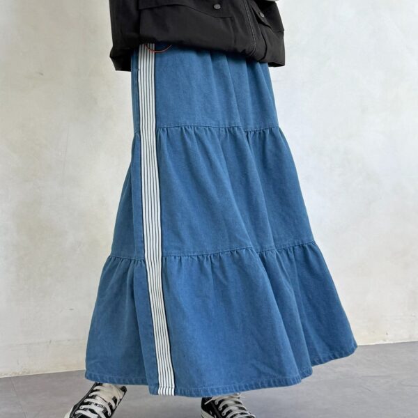 CPCM 【U.S. POLO ASSN. 】側邊飾帶層次感長裙