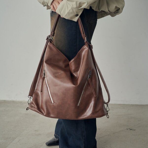 -goocy- 簡約仿皮2WAY側背手提包