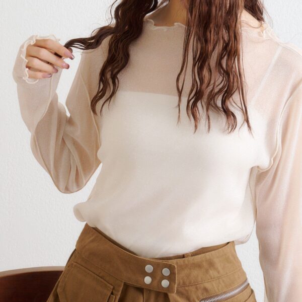 w closet 透明高領套頭衫