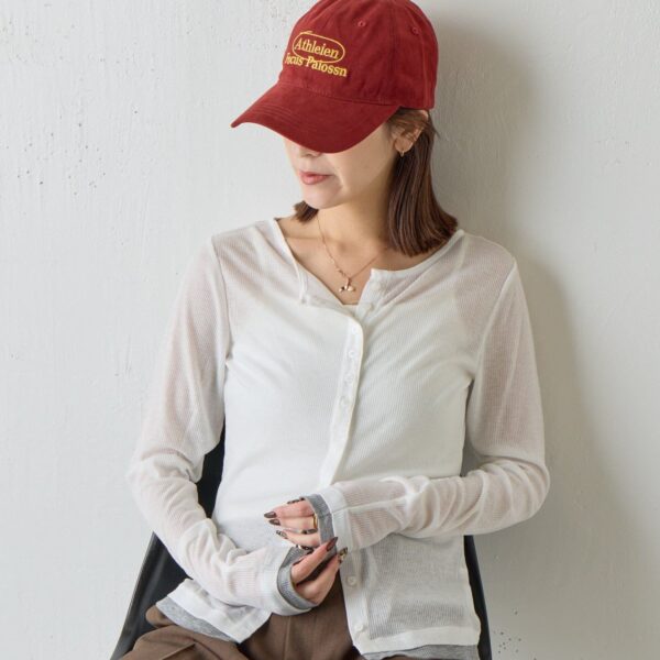 -goocy- 撞色美學：輕盈透紗配飾邊開胸衫 (Sheer Cardigan)