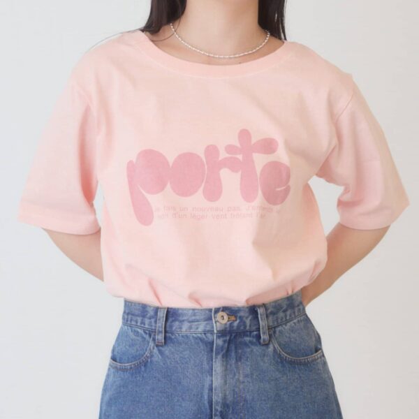 Kastane 溫柔撞色英文字母短袖T-shirt